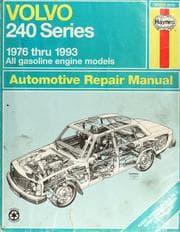 Tapa de Volvo 240 series automotive repair manual