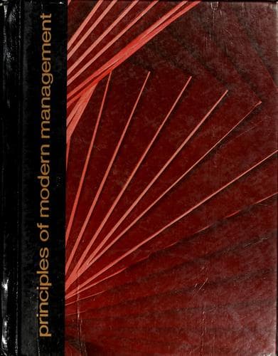 Tapa de Principles of modern management