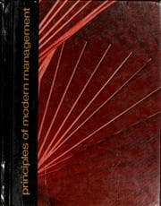 Tapa de Principles of modern management