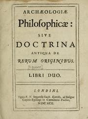 Tapa de Archacologiae philosophicae