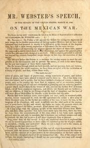 Tapa de Mr. Webster's speech, in the Senate of the United States, March 23, 1848, on the Mexican War