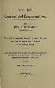 Tapa de Spiritual counsel and encouragement