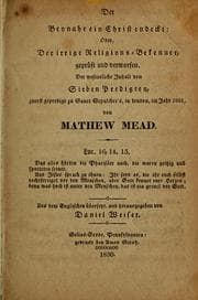 Tapa de Der beynahe ein Christ endeckt, oder Der irrige religons=bekenner, gesprüst und verworfen