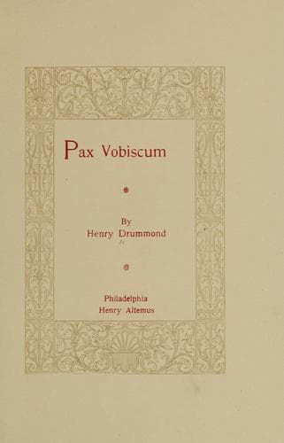 Tapa de Pax vobiscum