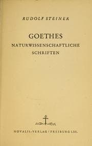 Tapa de Goethes naturwissenschaftliche schriften
