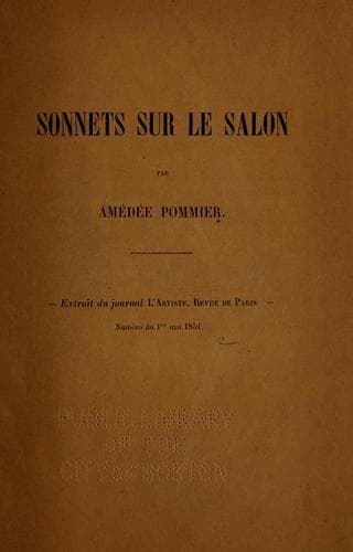 Tapa de Sonnets sur le Salon