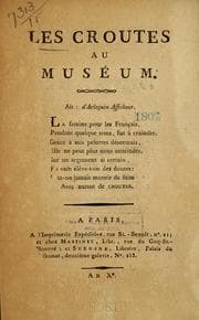 Tapa de Les croûtes au muséum