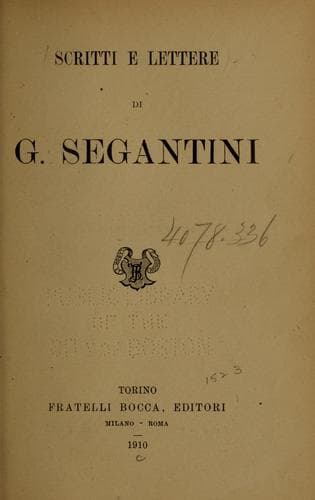 Tapa de Scritti e lettere