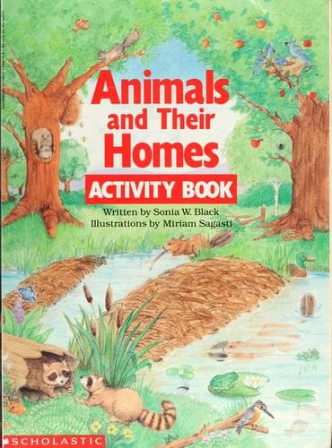 Tapa de Animals and their homes activity book