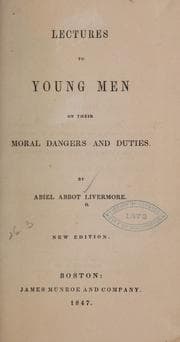 Tapa de Lectures to young men on their moral dangers and duties