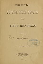 Tapa de Suggestive outline Bible studies and Bible readings