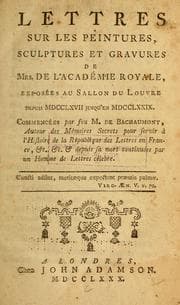 Tapa de Lettres sur les peintures, sculptures et gravures de Mrs. de l'Académie royale
