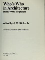 Tapa de Who's who in architecture