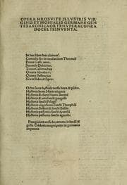 Tapa de Opera Hrosvite, illvstris virginis et monialis germane, gente Saxonica orte, nvper a Conrado Celte inventa