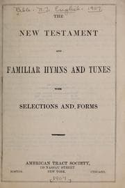 Tapa de The New Testament and familiar hymns and tunes