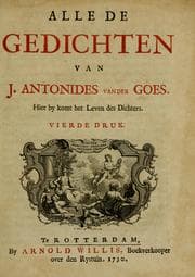 Tapa de Alle de gedichten van J. Antonides van der Goes