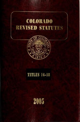 Tapa de Colorado revised statutes, 2006