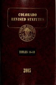 Tapa de Colorado revised statutes, 2006