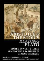 Tapa de Aristotle and the Stoics Reading Plato