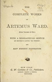 Tapa de The complete works of Artemus Ward