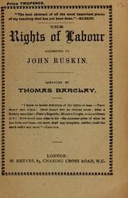 Tapa de The rights of labour according to John Ruskin