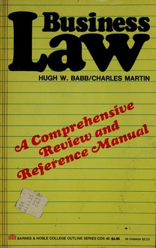 Tapa de Business law