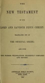 Tapa de El Nuevo Testamento de Nuestro Señor y Salvador Jesu Cristo: versión de Cipriano de Valera: rev. y corr