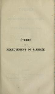 Tapa de ©tudes sur le recrutement de l'arm©♭e; suivies d'un projet de loi ... par M. Joffr©·s