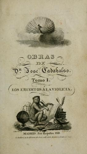 Tapa de Obras de don José Cadalso
