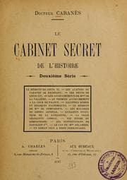 Tapa de Le cabinet secret de l'histoire