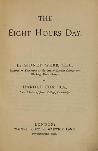 Tapa de The eight hours day