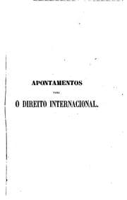 Tapa de Apontamentos para o direito internacional