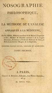 Tapa de Nosographie philosophique, ou, La Méthode de l'analyse appliquée a la médecine