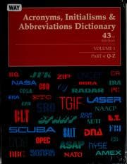 Tapa de Acronyms, initialisms & abbreviations dictionary