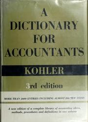 Tapa de A dictionary for accountants