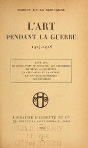 Tapa de ... L'art pendant la guerre 1914-1918 ...