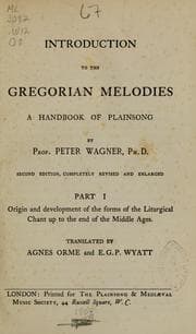 Tapa de Introduction to the Gregorian melodies