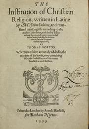 Tapa de The institution of christian religion