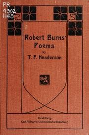 Tapa de Robert Burns' poems