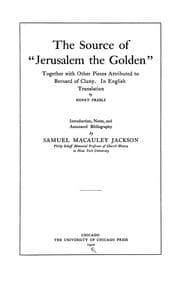 Tapa de The source of "Jerusalem the golden,"