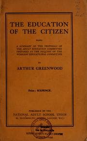 Tapa de The education of the citizen
