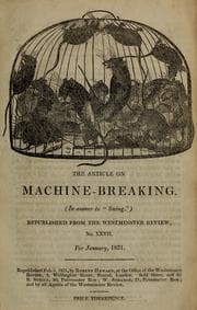 Tapa de The article on machine-breaking
