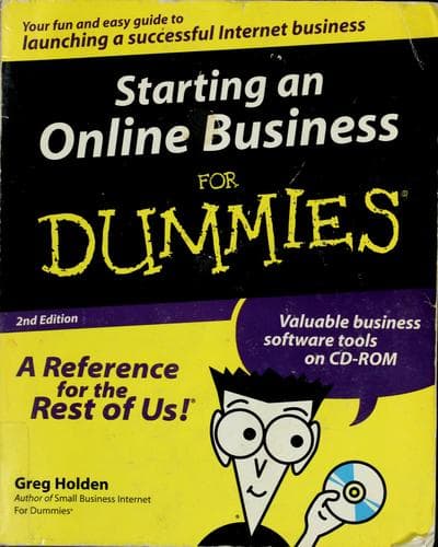 Tapa de Starting an online business for dummies