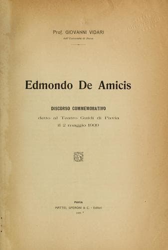 Tapa de Edmondo de Amicis