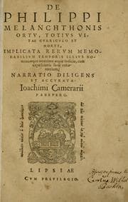 Tapa de De Philippi Melanchthonis ortu, totius vitae curriculo et morte