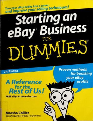 Tapa de Starting an eBay business for dummies
