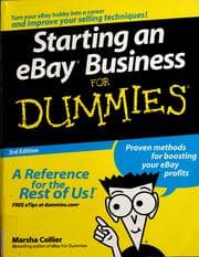Tapa de Starting an eBay business for dummies