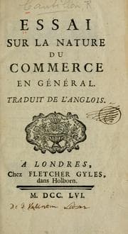 Tapa de Essai sur la nature du commerce en g©♭n©♭ral. Traduit de l'anglois