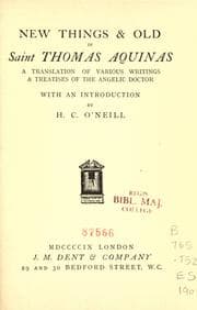 Tapa de New things & old in Saint Thomas Aquinas