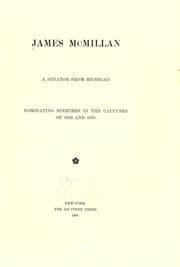 Tapa de James McMillan, a senator from Michigan
